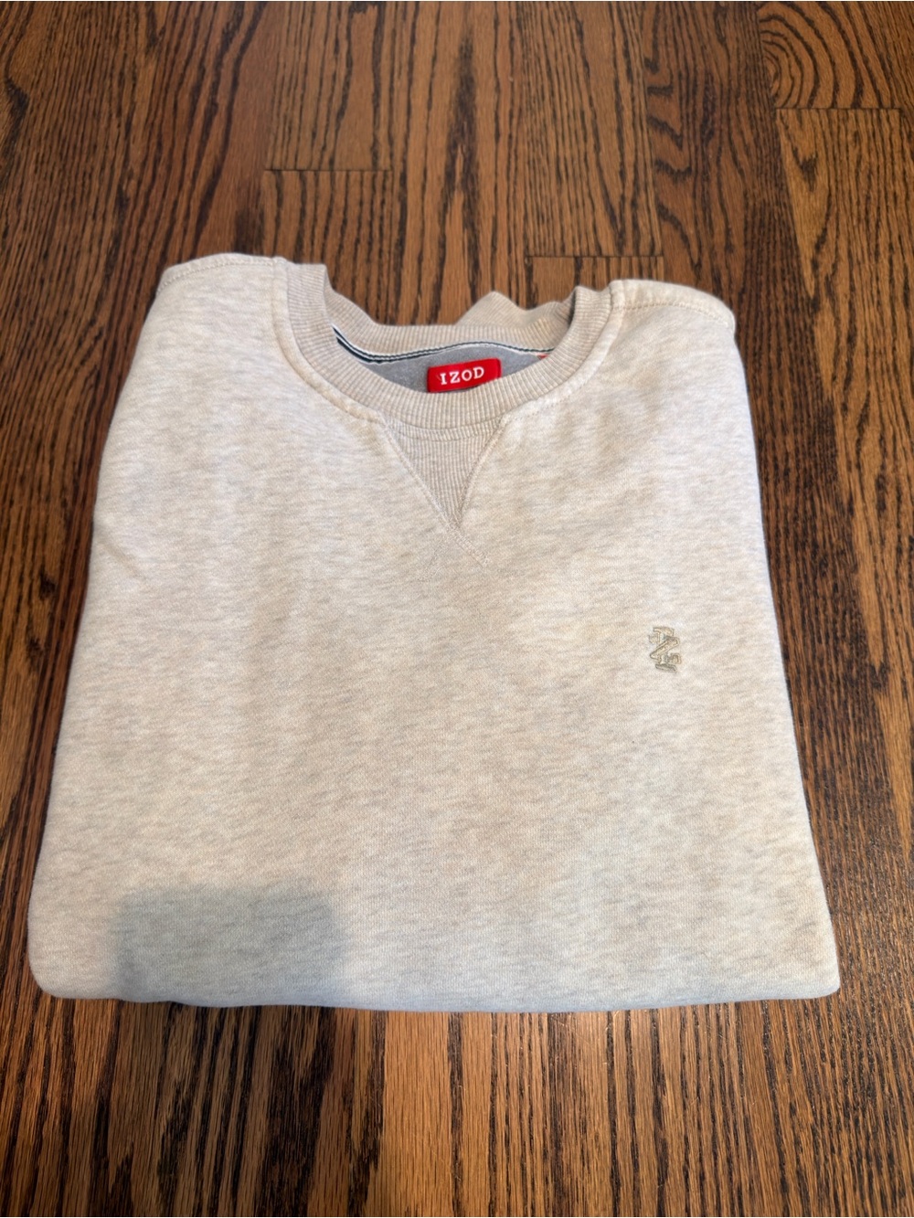 IZOD Men's Cream Crewneck Sweater